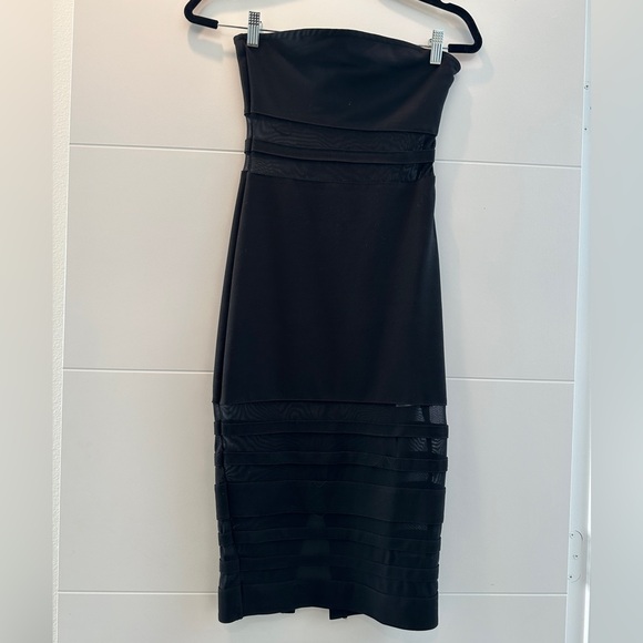 Revolve By the way Superdown black Magdalena Strapless Bandage Midi Dress XS - Picture 9 of 17